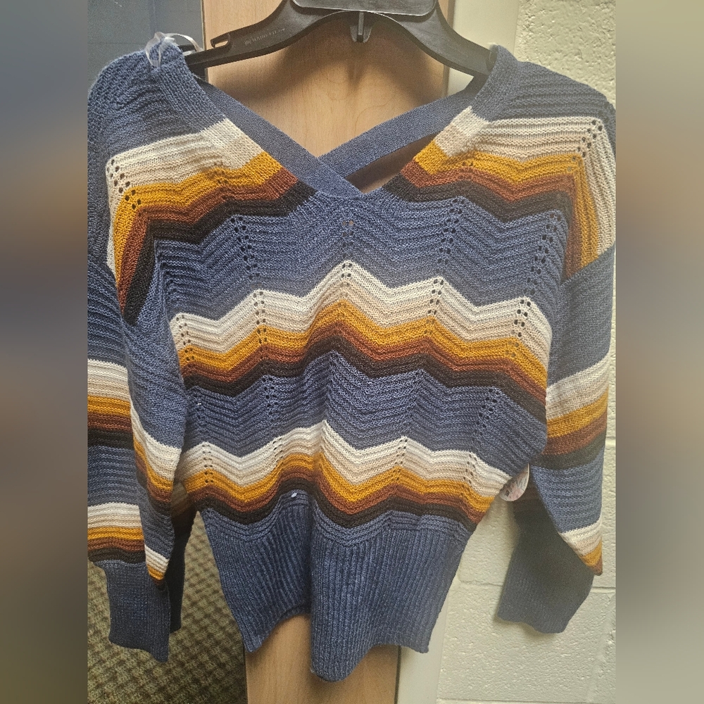 FCT with Love Blue, Brown, and White Sweater